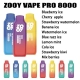 Customizable Zooy Vape 8000 Puffs Rechargeable