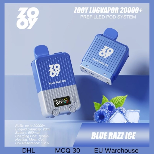 Zooy LugVapor + PrefilledPod Puffs Disposable Vape Wholesale Rechargeable