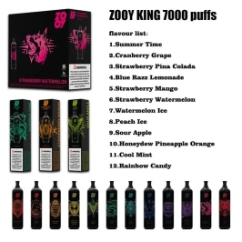 Premium Zooy Disposable Vape KING 7000 Puffs Wholesale Price Supplier