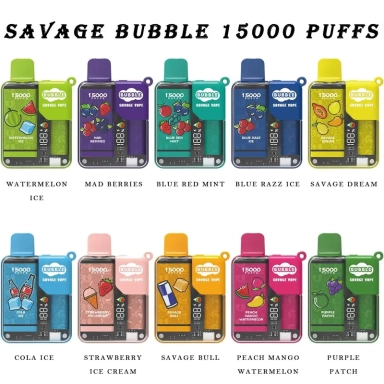 Zooy Bar Vape SAVAGE BUBBLE 15000 Puffs Disposable E-cigarettes