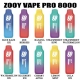 2024 Best Zooy Vapes 8000 Puffs pro Nicotine