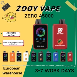 Wide Flavor Selection Zooy Vape 45000 Puffs ZERO Wholesale Price Recharge