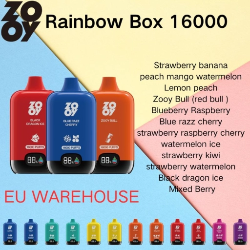 Bulk Price Zooy Vape 16000 Puffs Rainbow box