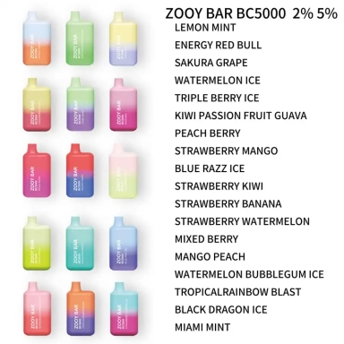 Zooy 5000 Puffs Disposable E-cigarettes Bar