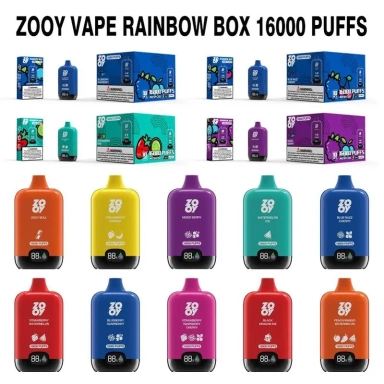 Zooy Disposable Vapes 16000 Puffs Rainbow box