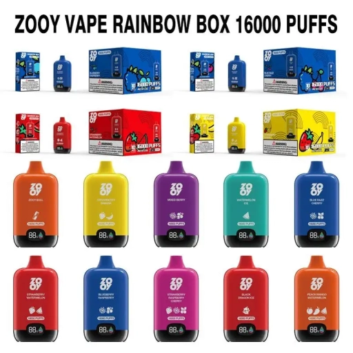 Best Quality Disposable Zooy Bar Vape Rainbow box 16000 Puffs Cheap