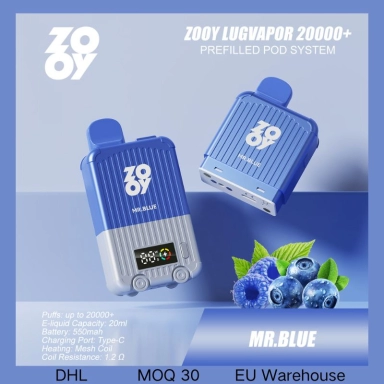 Zooy LugVapor + Disposable Vape Pro PrefilledPod Puffs Nederland