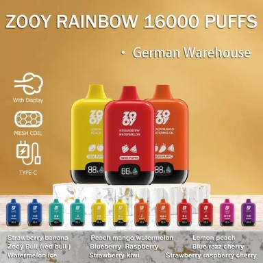 Zooy Bar 16000 Puffs Vapes Rainbow Box