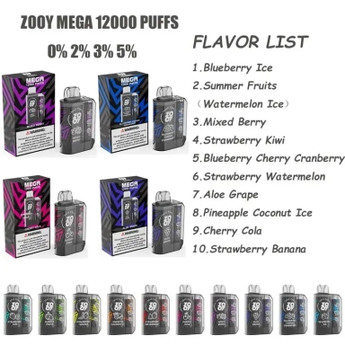 Disposable Zooy Bar 12000 Puffs Vape MEGA