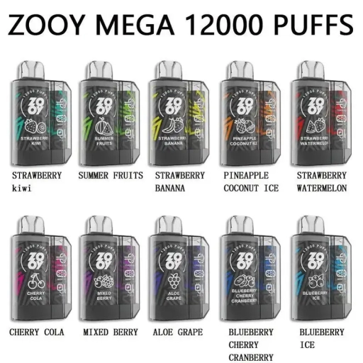 Zooy Bar Disposable Vape 12000 Puffs MEGA Wholesale Juice Flavors
