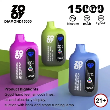 Wholesale Zooy Disposable Vapes 15000 Puffs DIAMOND