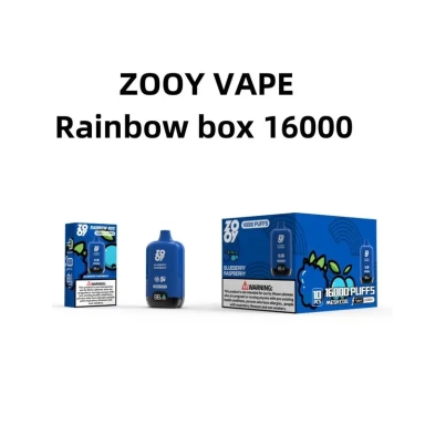 Wholesale Zooy Bar Vape 16000 Puffs Rainbow box Disposable E-cigarettes