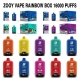 European Warehouses Zooy Vape Rainbow box 16000 Puffs Supplies