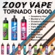 Zooy Tornado Vapes 16000 Puffs Wholesale Distributor