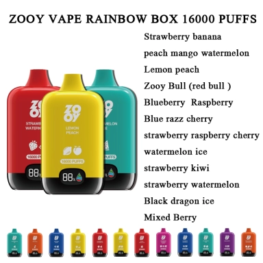Wholesale Zooy 16000 Puffs Nederland Disposable Vape Pro Rainbow box