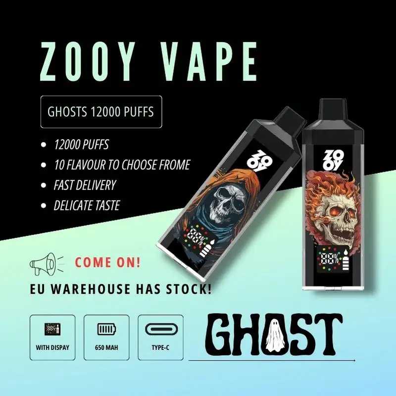 Zooy Bar GHOSTS 12000 Puffs Disposable Vape Pen