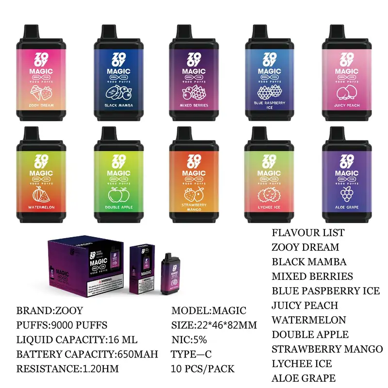 Zooy Bar 9000 Puffs MAGIC Disposable E-cigarettes
