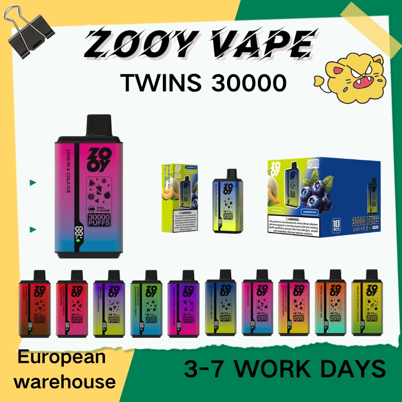 Disposable Zooy Bar Vape Pro TWINS/DUAL 30000 Puffs Nederland