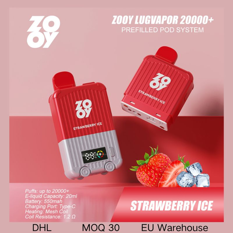 Zooy LugVapor + Disposable Vape Pro PrefilledPod Puffs Nederland