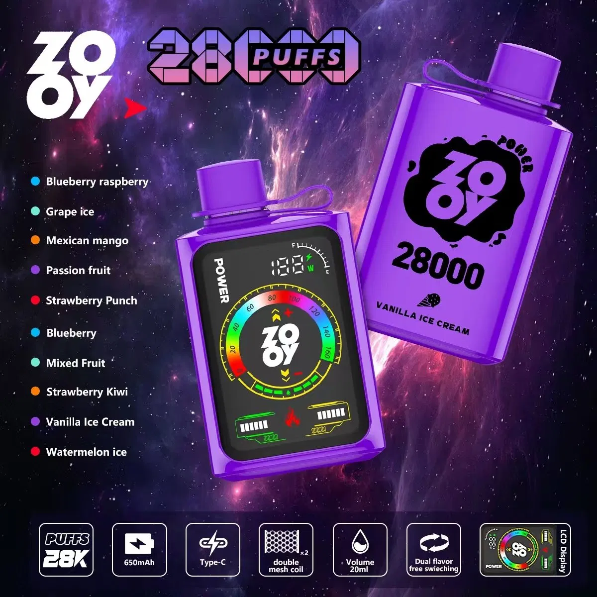 Wholesale Zooy Vape Pro POWER 28000 Puffs Nederland