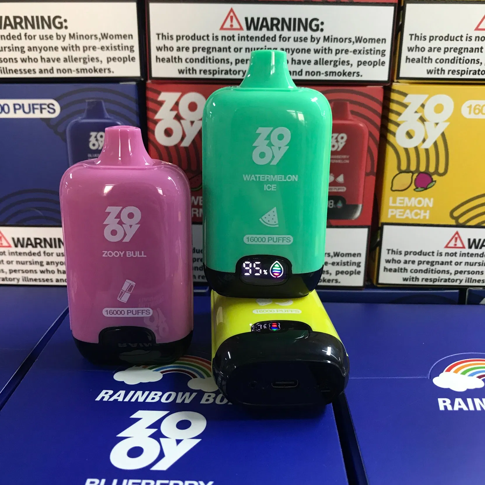 Zooy Bar 16000 Puffs Nederland Disposable Vape Pro Rainbow box