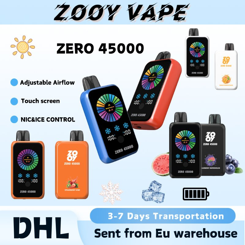 Zooy Disposable Vape Pro Bar 45000 LARGE Puffs Nederland E-cigarettes