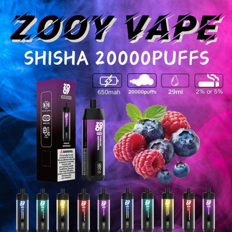 Wholesale Zooy Disposable Vape Pro Bar 20000 Puffs Nederland E-cigarettes SHISHA