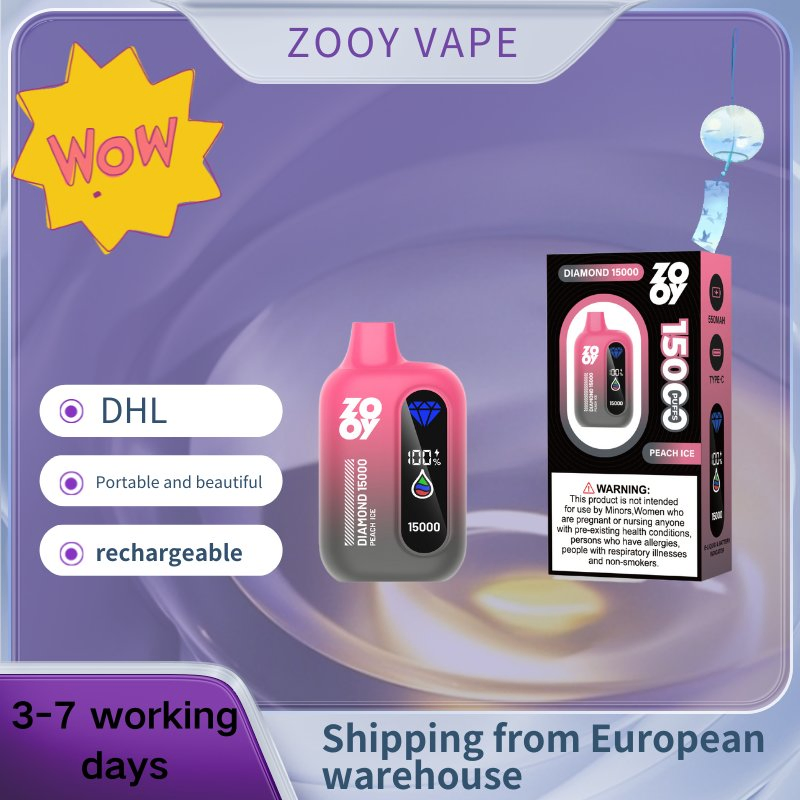 Wholesale Zooy Bar Vape Pro DIAMOND 15000 Puffs Nederland Disposable E-cigarettes