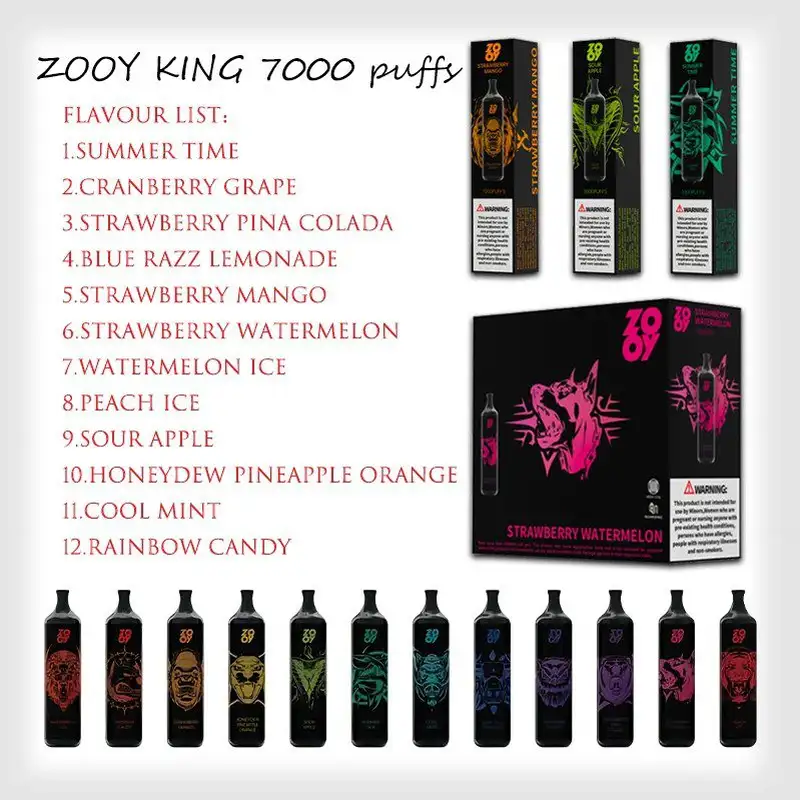 Zooy Disposable Vapes KING 7000 Puffs