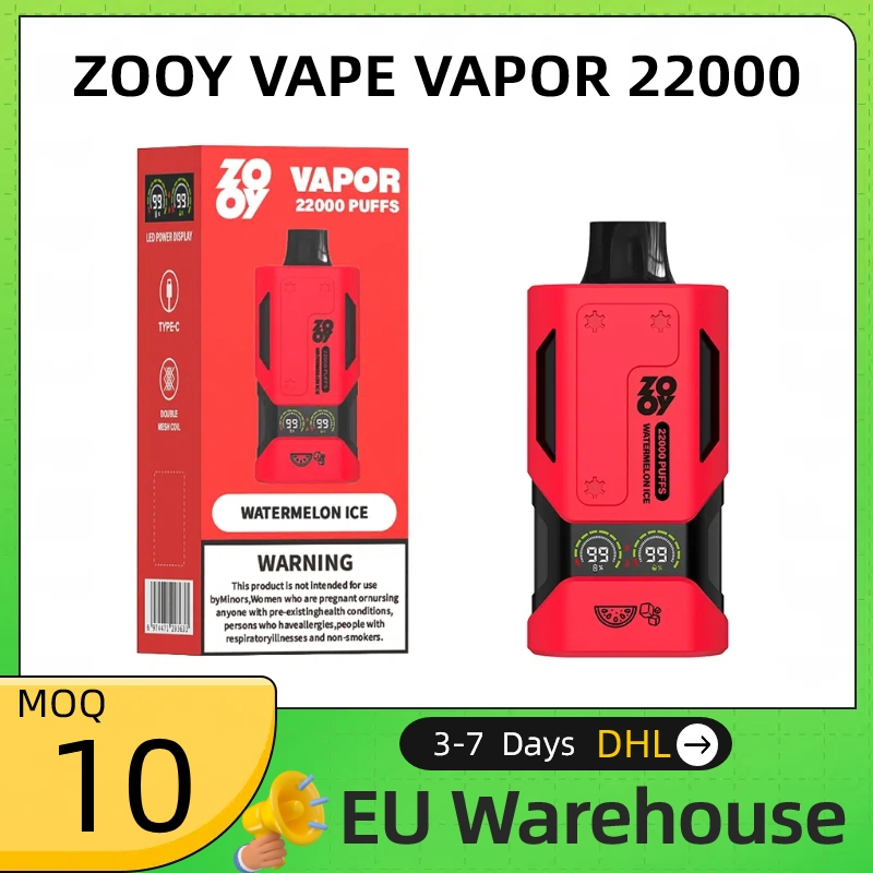 Wholesale Zooy Disposable Vape Pro Bar Big Puffs Nederland 22000 E-cigarettes