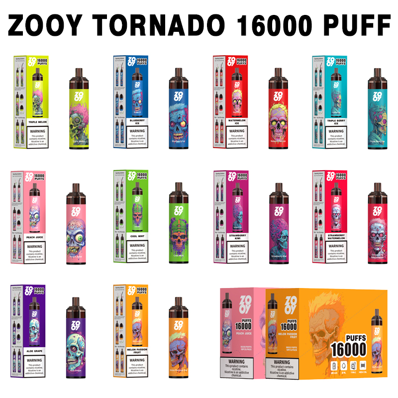 Disposable Zooy Vape Pro 16000 Puffs Nederland Tornado