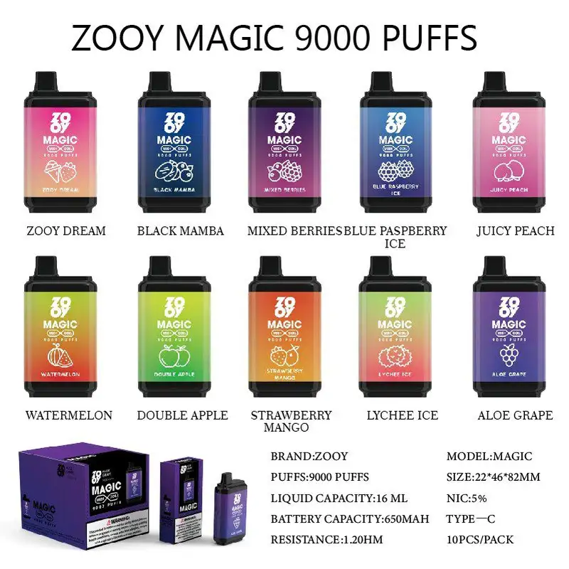 Zooy LARGE PUFFS 9000 Disposable E-cigarettes Bar