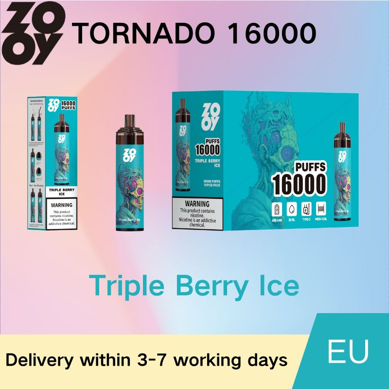 Zooy Bar Tornado 16000 Puffs Nederland Disposable Vape Pro Bar