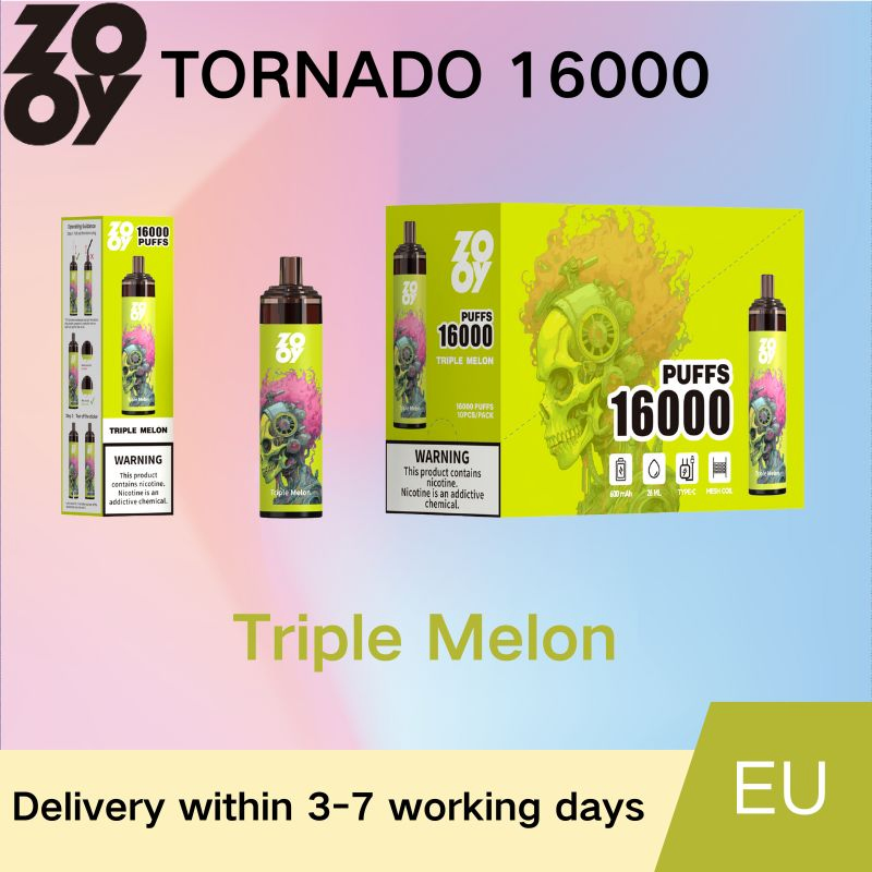 Zooy Bar Tornado 16000 Puffs Nederland Disposable Vape Pro Bar