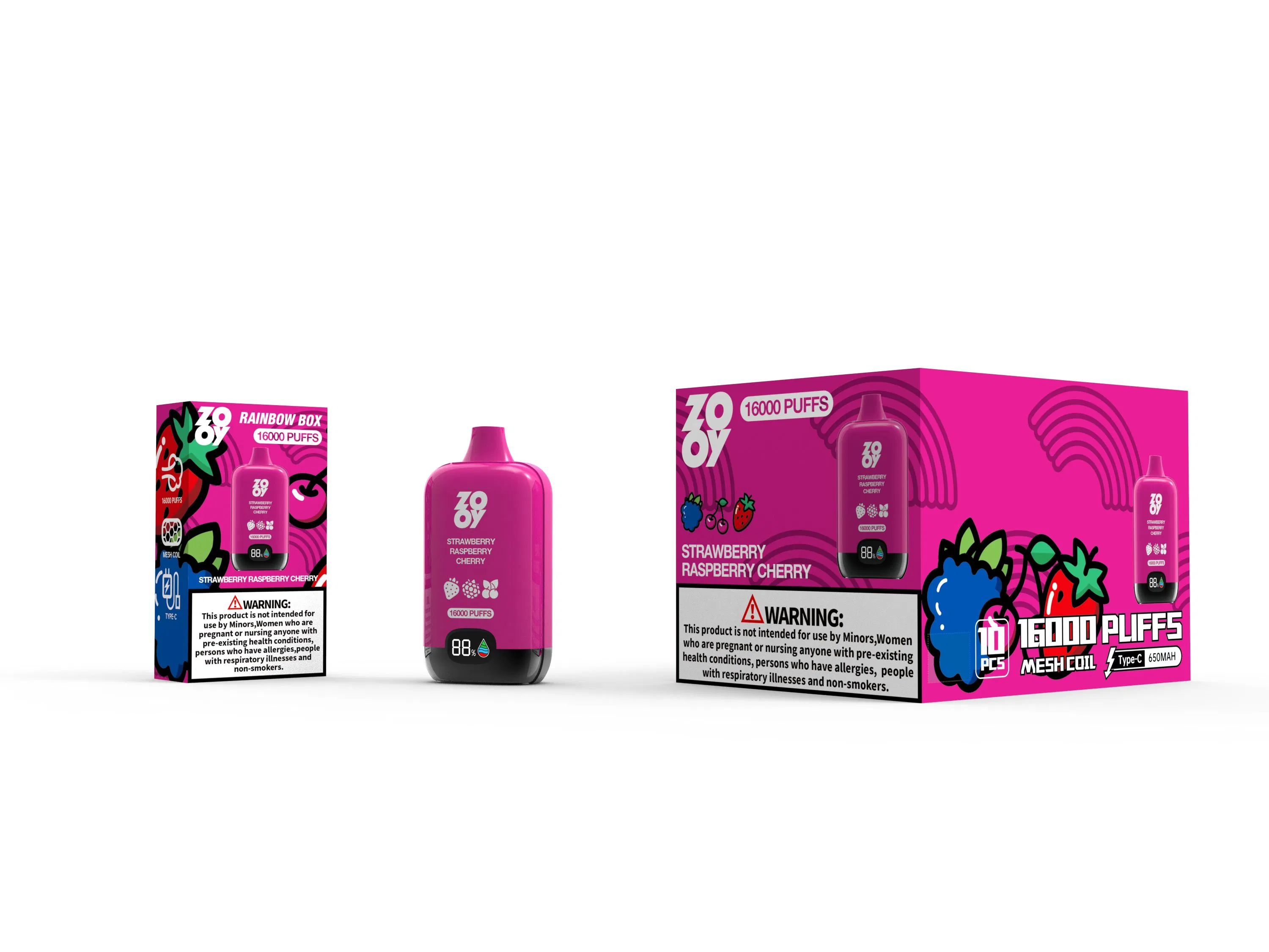 Disposable Zooy Bar Rainbow box Vape Pro 16000 Puffs Nederland