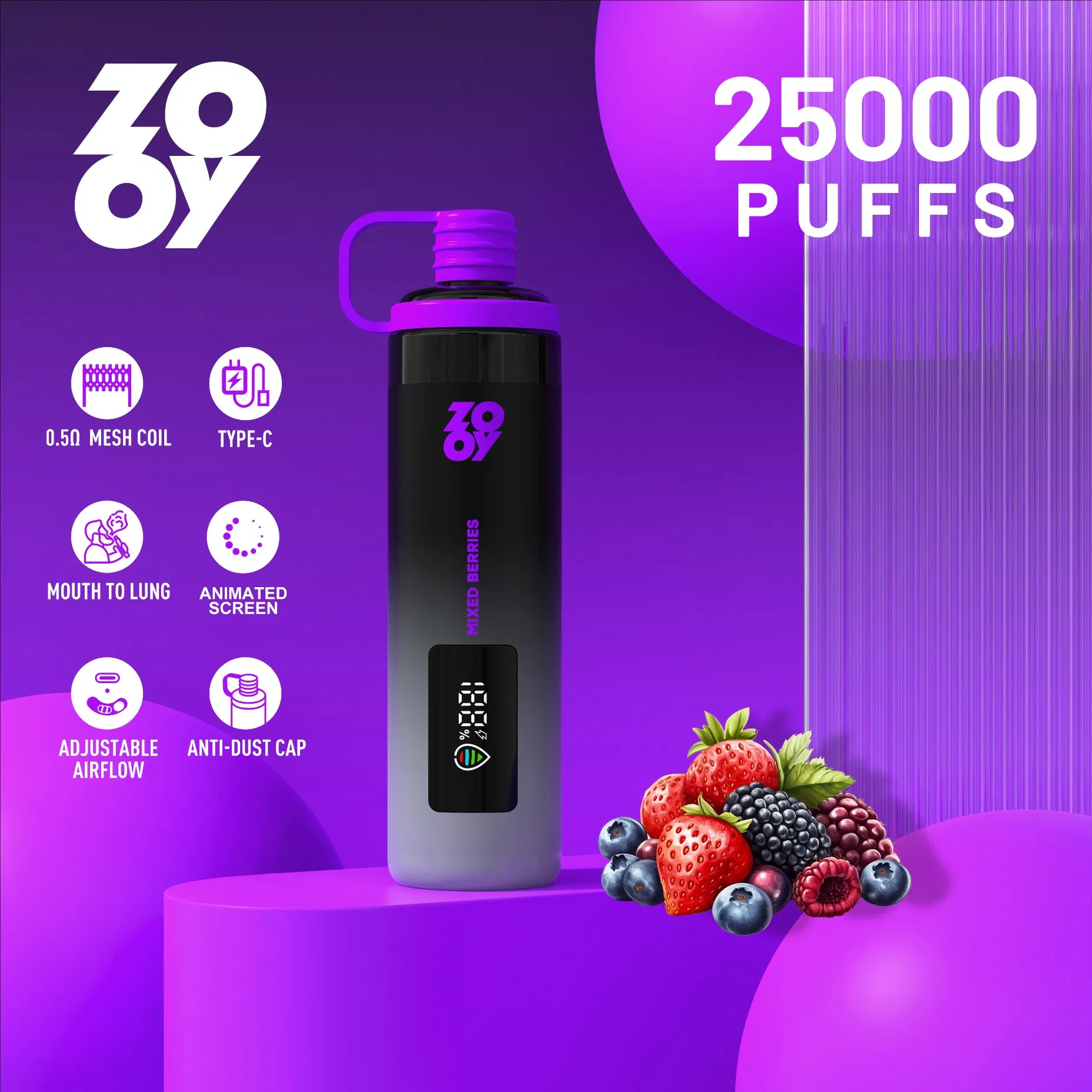 Wholesale Zooy Bar 2 Puffs Nederland shisha Disposable Vape Pro