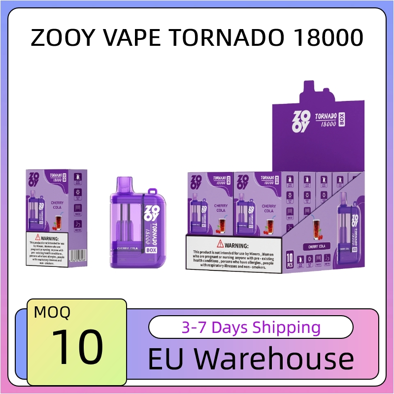 Wholesale Zooy Bar 18000 Puffs Nederland Vape Pro TORNADO BOX