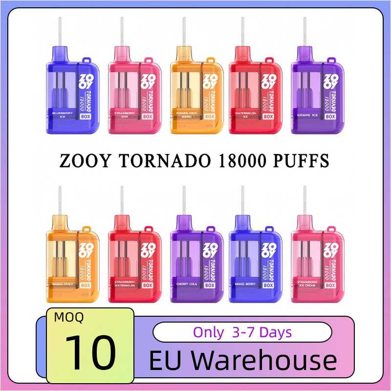 Wholesale Zooy Bar 18000 Puffs Nederland Vape Pro TORNADO BOX