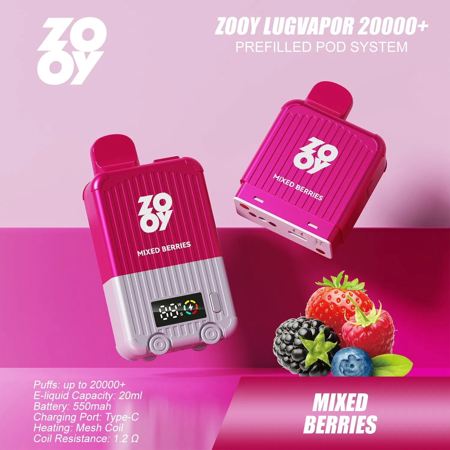Wholesale Zooy Bar LugVapor + 20000+ Puffs Nederland Disposable Vape Pro