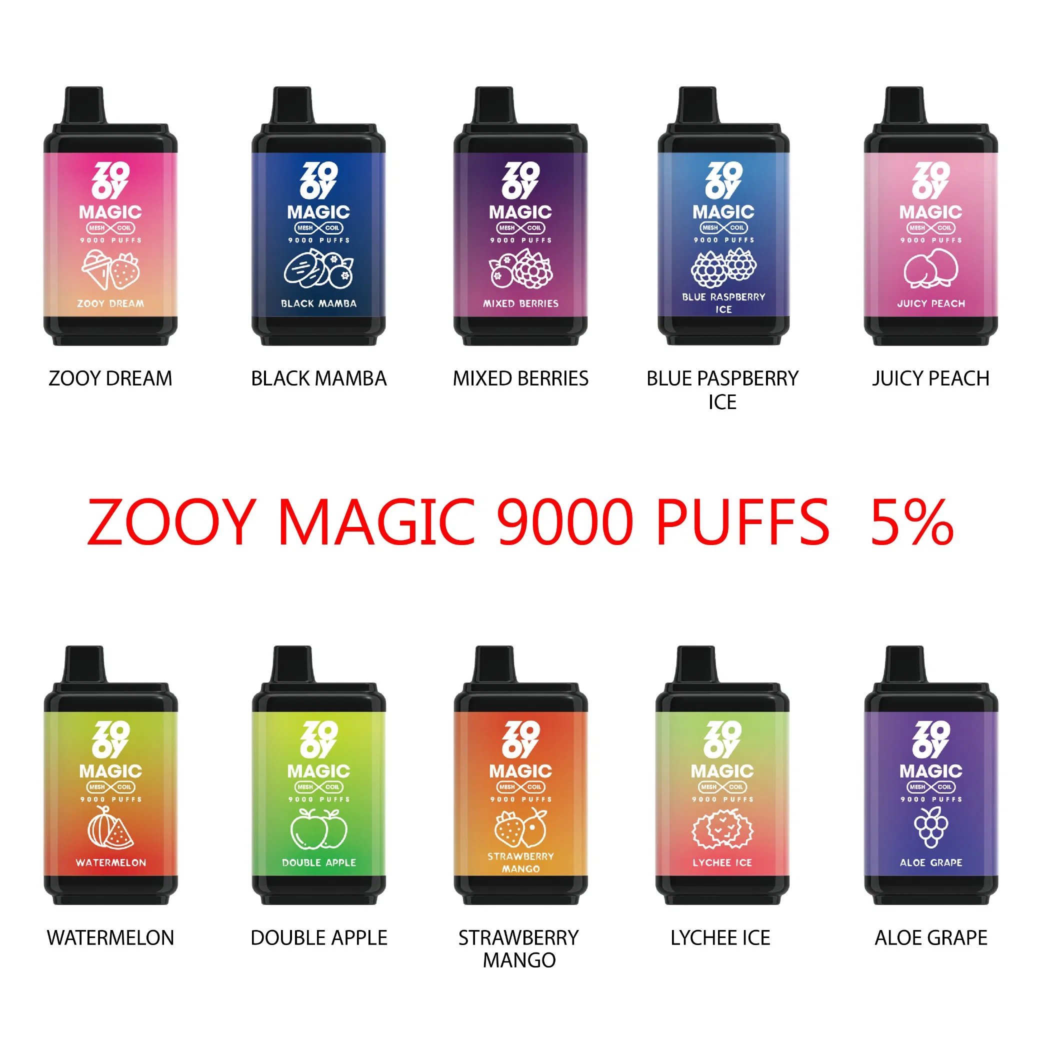 Disposable Zooy MAGIC Vape Pro 9000 Puffs Nederland
