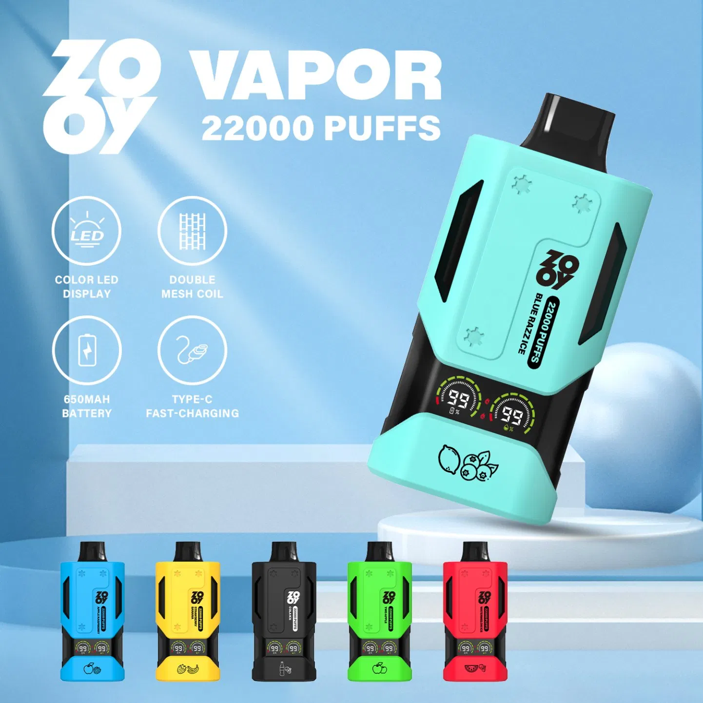 Wholesale Zooy 22000 Puffs Nederland VAPOR Disposable Vape Pro Pen