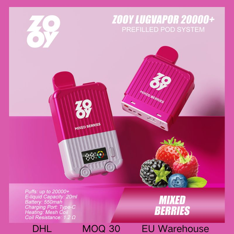 Wholesale Zooy Bar PrefilledPod Puffs Nederland LugVapor + Vape Pro