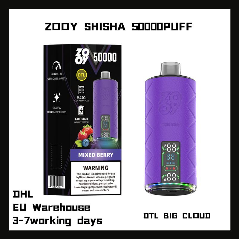 Zooy SHISHA Vape Pro 50000 Puffs Nederland Eu Warehouse