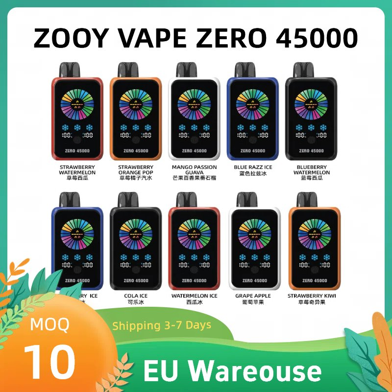 Zooy Disposable Vape Pro Bar Big Puffs Nederland 45000 E-cigarettes