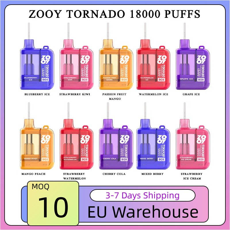 Wholesale Zooy Disposable Vape Pro Bar TORNADO BOX E-cigarettes 18000 Puffs Nederland